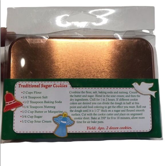 Global Decor Peace on Earth Copper-Plated Holiday Angel Bell Dove Cookie Cutters - Picture 3 of 4